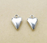 Puffy Heart Alloy Charms 12*18mm 20pcs