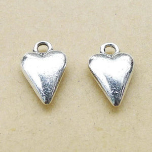 Puffy Heart Alloy Charms 12*18mm 20pcs