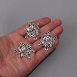 10 Pc Tibetan Silver Flower Charms Pendant Jewelry Making Supplies