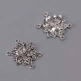 10 Pc Tibetan Silver Flower Charms Pendant Jewelry Making Supplies