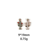 10pcs Cactus Enamel Charms for Jewelry Making