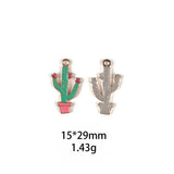 10pcs Cactus Enamel Charms for Jewelry Making