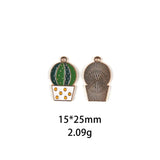 10pcs Cactus Enamel Charms for Jewelry Making