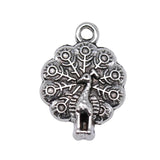 20pcs 21x15mm Peacock Charms Pendants Jewelry Findings DIY Accessories