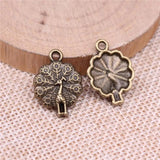 20pcs 21x15mm Peacock Charms Pendants Jewelry Findings DIY Accessories
