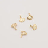 5PC Zinc Alloy Ginkgo Biloba Leaves Charms Pendant for DIY Earrings