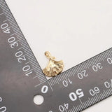5PC Zinc Alloy Ginkgo Biloba Leaves Charms Pendant for DIY Earrings