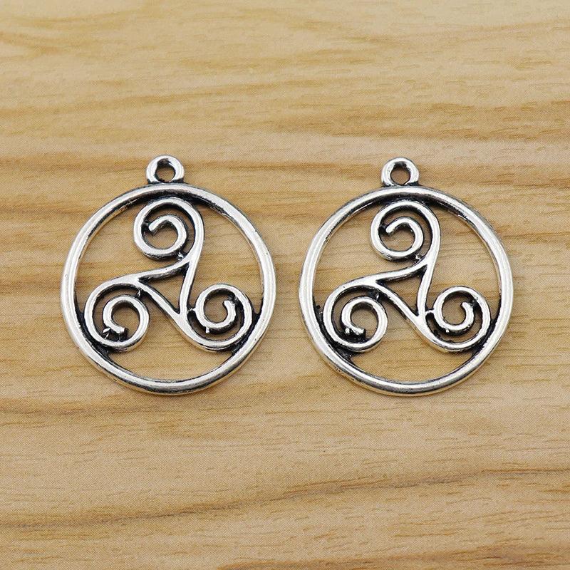 20 Pcs Tibetan Silver Celtic Knot Charms DIY Jewelry Making