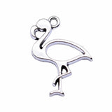 20pcs Flamingo Charms Antique Silver/Bronze Plated for Jewelry Making