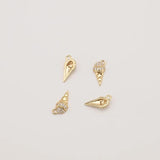 5PC Ice Cream Zircon Charms Pendants for DIY Jewelry Making JA0578