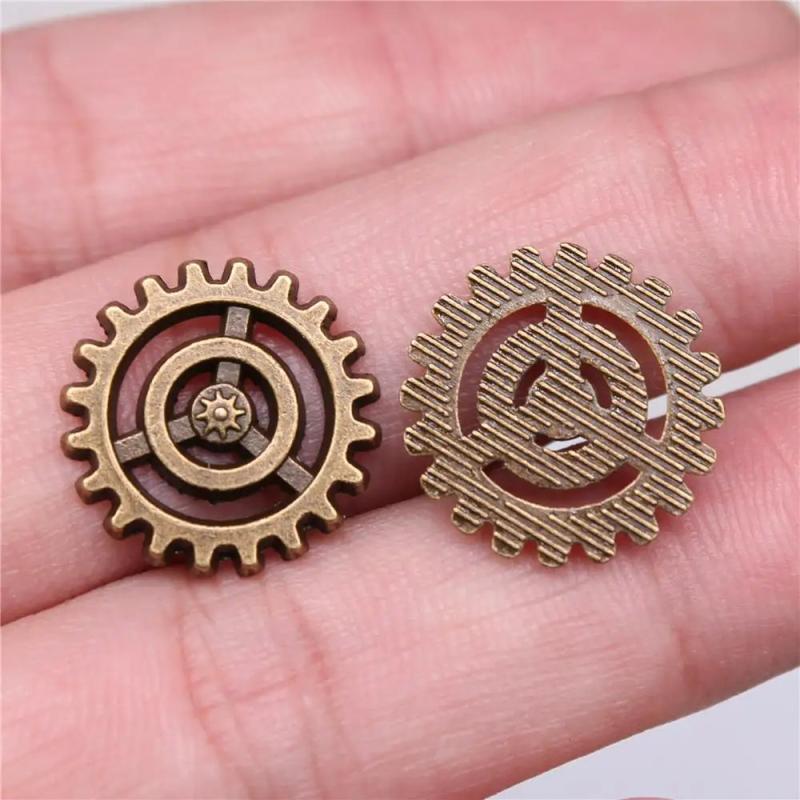 20pcs 17mm Steampunk Gear Charm Pendants for Jewelry Making