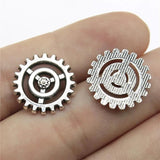 20pcs 17mm Steampunk Gear Charm Pendants for Jewelry Making