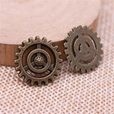 20pcs 17mm Steampunk Gear Charm Pendants for Jewelry Making