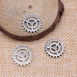20pcs 17mm Steampunk Gear Charm Pendants for Jewelry Making