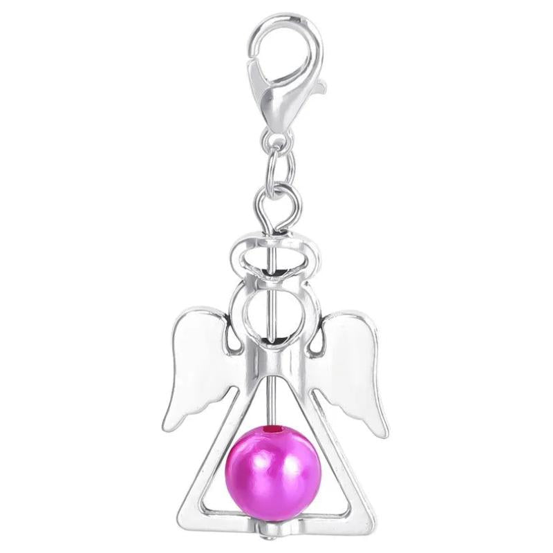 10 Pieces Angel Shape Metal Charms Mix Acrylic Beads Pendants y15944