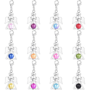 10 Pieces Angel Shape Metal Charms Mix Acrylic Beads Pendants y15944