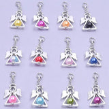 10 Pieces Angel Shape Metal Charms Mix Acrylic Beads Pendants y15944
