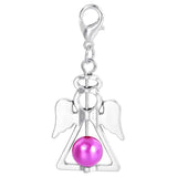 10 Pieces Angel Shape Metal Charms Mix Acrylic Beads Pendants y15944