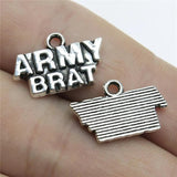 20pcs Army Brat Charms 19x12mm DIY Jewelry Findings Antique Plated