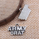 20pcs Army Brat Charms 19x12mm DIY Jewelry Findings Antique Plated