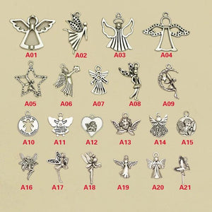 Antique Silver Angel Charms for Jewelry Making