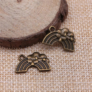 20pcs Rainbow Charms Antique Bronze Plated Pendants