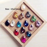 10pcs Colorful Water Drop Rhinestone Charms DIY Jewelry Making