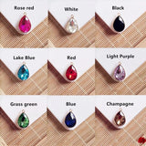 10pcs Colorful Water Drop Rhinestone Charms DIY Jewelry Making