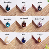 10pcs Colorful Water Drop Rhinestone Charms DIY Jewelry Making