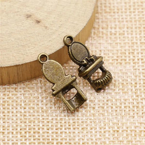 20pcs 20x9mm Dresser Charms DIY Jewelry Findings Antique Silver Plated Bronze