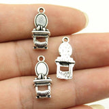 20pcs 20x9mm Dresser Charms DIY Jewelry Findings Antique Silver Plated Bronze
