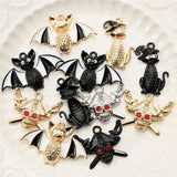 10pcs Bat Charms DIY Necklace Making Accessories