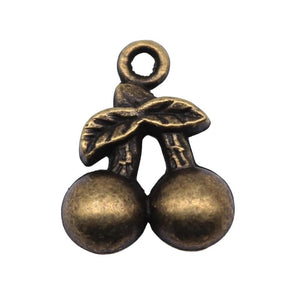 20pcs Cherry Charms 14x11mm Antique Bronze Plated Jewelry Findings