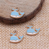 20pcs Whale Charms Pendant DIY Metal Jewelry Making KC Plated