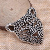 2pcs Leopard Head Charm Pendants for Jewelry Making 45x43mm