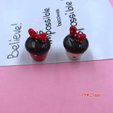 10pcs Resin 3D Cup Charm for DIY Earring Keychain Decoration