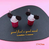 10pcs Resin 3D Cup Charm for DIY Earring Keychain Decoration