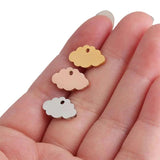 5Pcs Stainless Steel Cloud Charms For DIY Jewelry Making