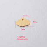 5Pcs Stainless Steel Cloud Charms For DIY Jewelry Making