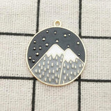 10pcs Enamel Star Mountain Charms for Earring Pendant Bracelet