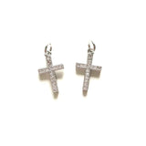 5pcs Small Cross Charm Pendants Cubic Zirconia Gold-Plated Jewelry