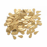 100Pcs Brass Hammered Teardrop Chain Pendant Charms DIY Jewelry Making