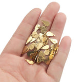 100Pcs Brass Hammered Teardrop Chain Pendant Charms DIY Jewelry Making
