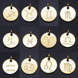 12 Zodiac Sign Charms Stainless Steel for Necklace DIY