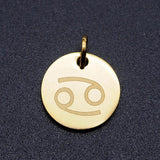 12 Zodiac Sign Charms Stainless Steel for Necklace DIY