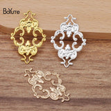 BoYuTe 23*36MM Metal Brass Filigree Plate Flower Charms (100 Pieces)