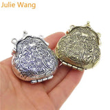 2pcs Antique Frog Memory Locket Charms for Essential Oil Diffuser Jewelry
