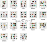 12pcs Natural Stone Charms Finding Pendants Mix Style (w02538) Aa