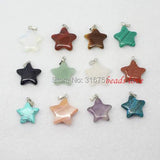 12pcs Natural Stone Charms Finding Pendants Mix Style (w02538) Aa