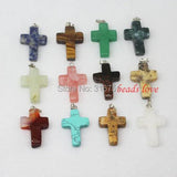 12pcs Natural Stone Charms Finding Pendants Mix Style (w02538) Aa